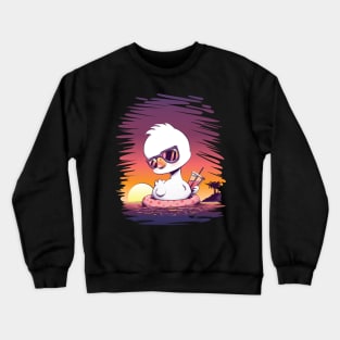 Summer Time Fun - DinkyGoose - Cartoon Goose Crewneck Sweatshirt